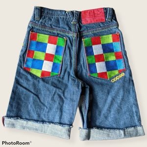 COOGI denim jean shorts sz 7x dragon phoenix